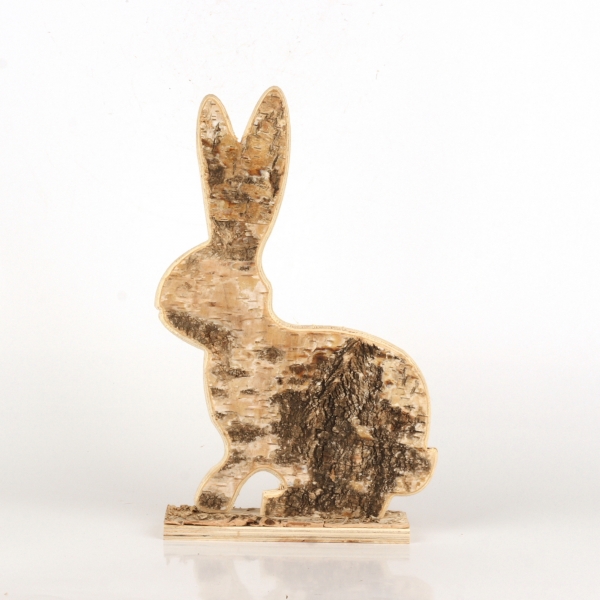 Velikonoční dekorace dřevěný zajíc 31x17cm