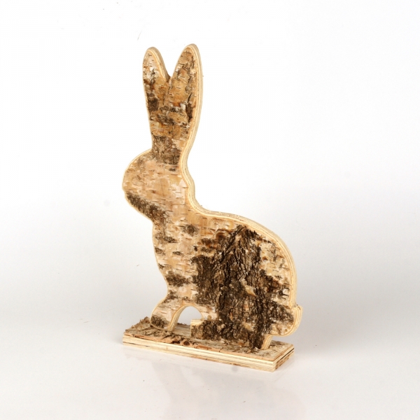 Velikonoční dekorace dřevěný zajíc 31x17cm