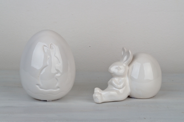 Velikonoční dekorace keramické vejce 14cm