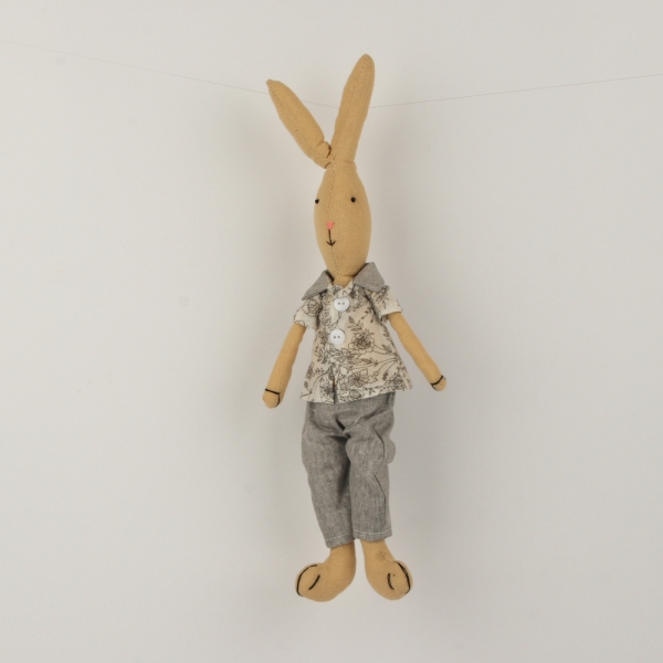 Velikonoční dekorace látkový zajíc 38cm