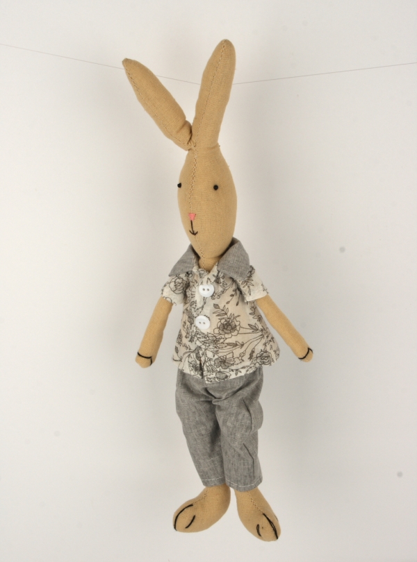 Velikonoční dekorace látkový zajíc 38cm