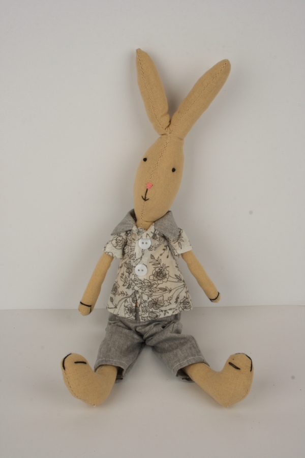 Velikonoční dekorace látkový zajíc 38cm