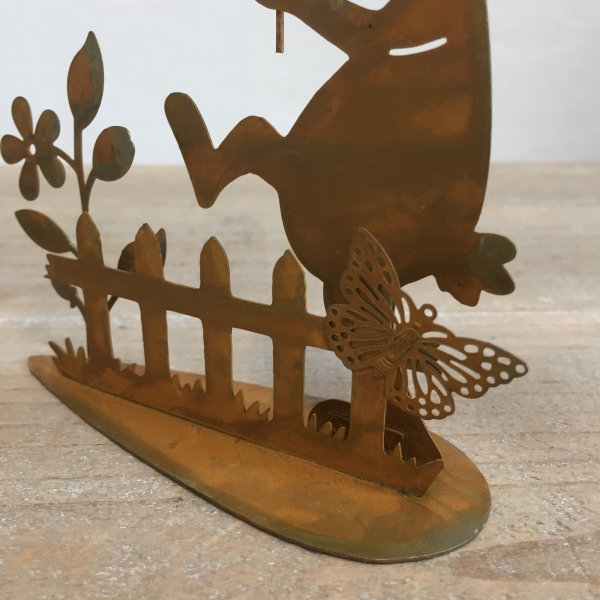 Velikonoční dekorace na stůl zajíc 14x12,5x3,5cm