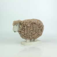 Velikonoční dekorace ovce z vlny béžová 25cm