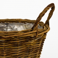 Velikonoční dekorace proutěný koš 16x12cm