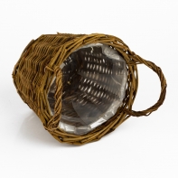 Velikonoční dekorace proutěný koš 16x12cm