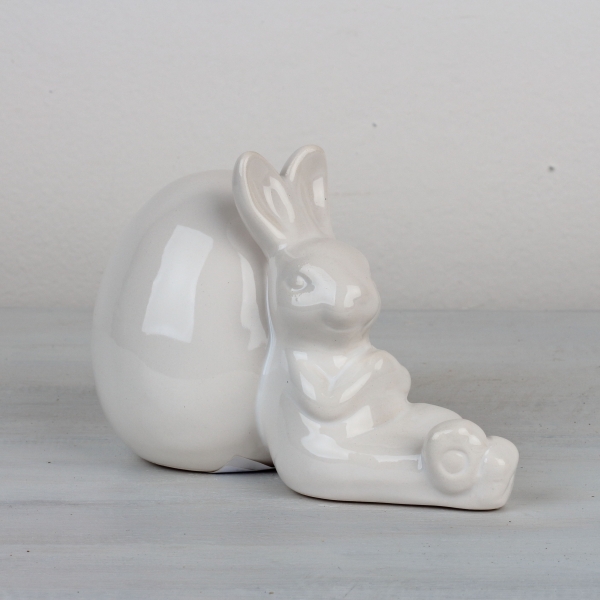 Velikonoční dekorace sedící zajíc 10x14cm