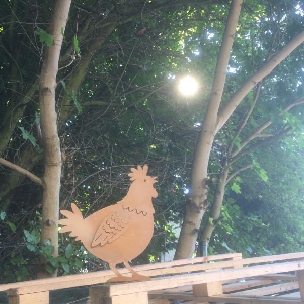 Velikonoční dekorace slepice 18x20x3cm