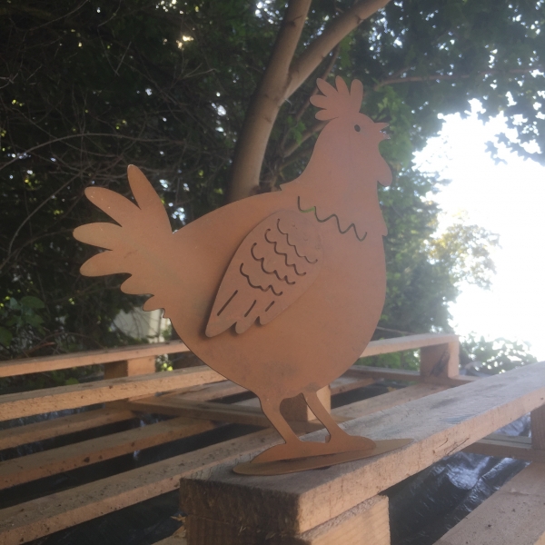 Velikonoční dekorace slepice 18x20x3cm