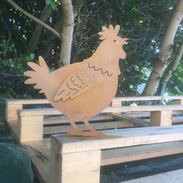 Velikonoční dekorace slepice 18x20x3cm