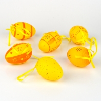 Velikonoční dekorace vajíčka 6cm žluté