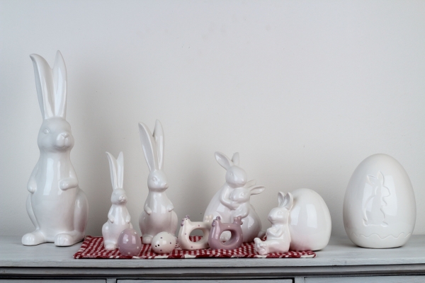 Velikonoční dekorace zaječí pár 19cm