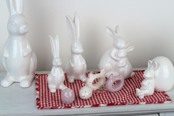 Velikonoční dekorace zaječí pár 19cm