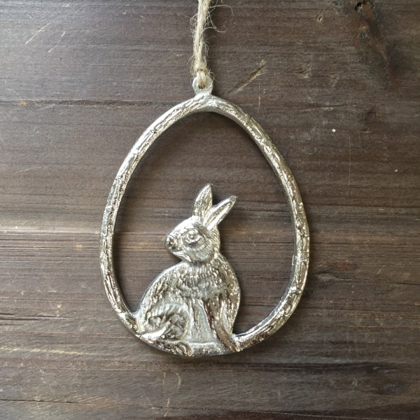 Velikonoční dekorace zajíc 9,3x0,8x12,2cm