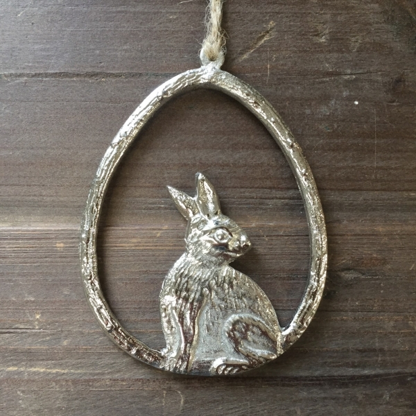 Velikonoční dekorace zajíc 9,3x0,8x12,2cm