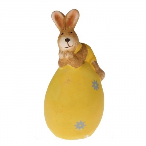 Velikonoční dekorace zajíc s vajíčkem 17cm