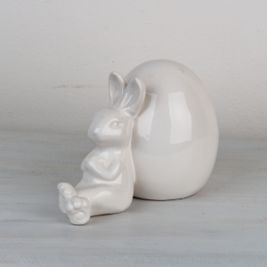 Velikonoční dekorace zajíc sedící 13x18cm