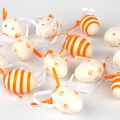 Velikonoční vajíčka 4cm bílo-oranžové