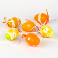 Velikonoční vajíčka 6cm oranžovo-žluté