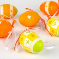 Velikonoční vajíčka 6cm oranžovo-žluté