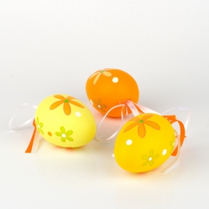 Velikonoční vajíčka 9cm oranžovo-žluté