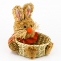 Velikonoční zajíc nůše sláma oranžový