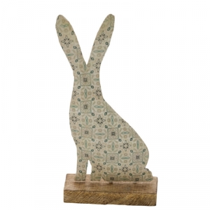 Velikonoční zajíček s ornamenty 13x32x4cm
