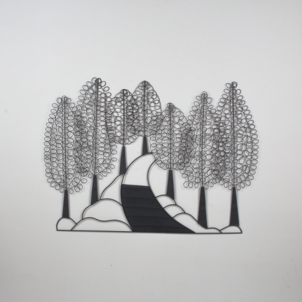 Velká dekorace na zeď stromy 90x65cm