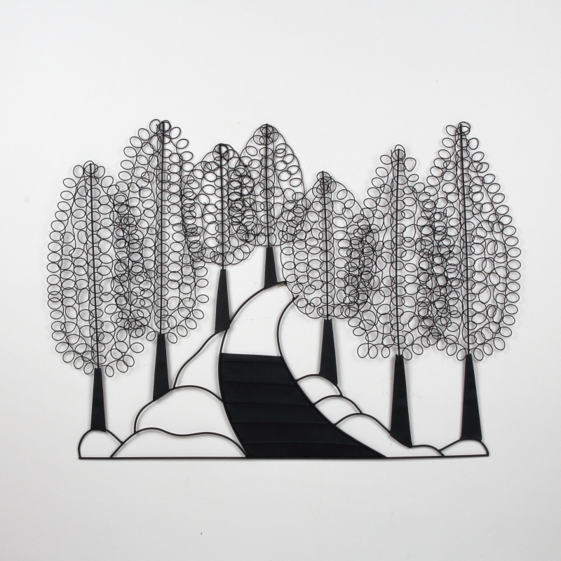 Velká dekorace na zeď stromy 90x65cm