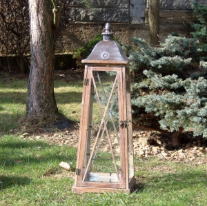 Velká dřevěná lucerna XXL 89cm