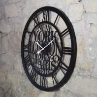 Velké kovové hodiny TOWN 60cm