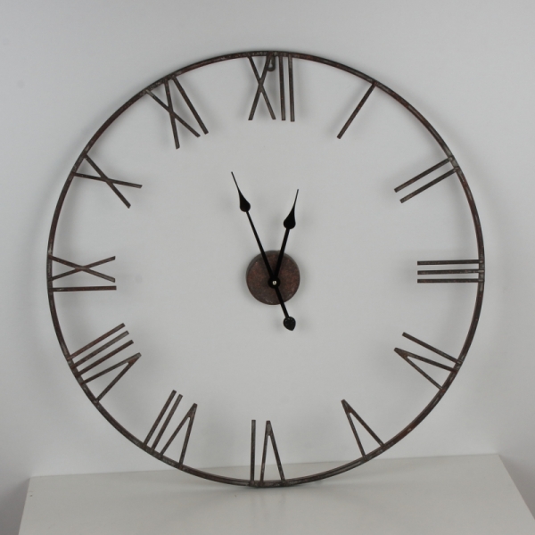 Velké kovové nástěnné hodiny 80cm
