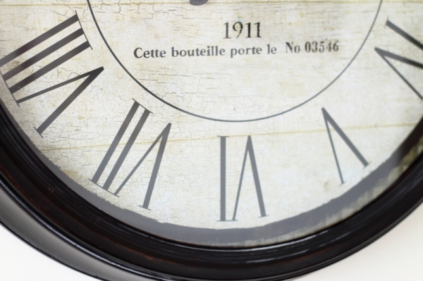 Velké nástěnné hodiny kovové 61 cm římské číslice