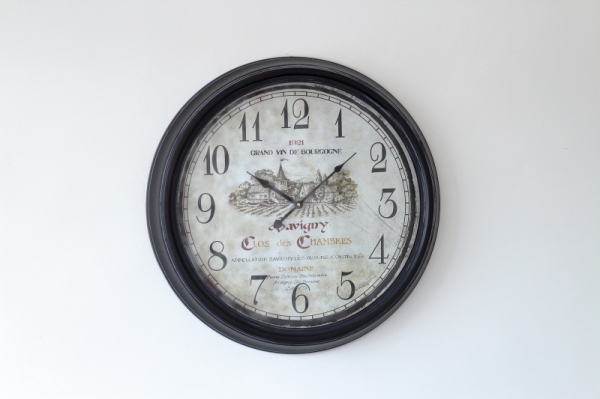 Velké nástěnné hodiny kovové 61cm