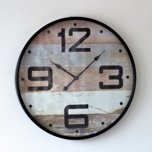 Velké nástěnné hodiny plechové 68cm