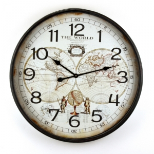 Velké nástěnné hodiny The World 68cm