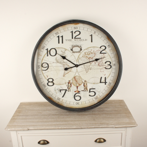 Velké nástěnné hodiny The World 68cm