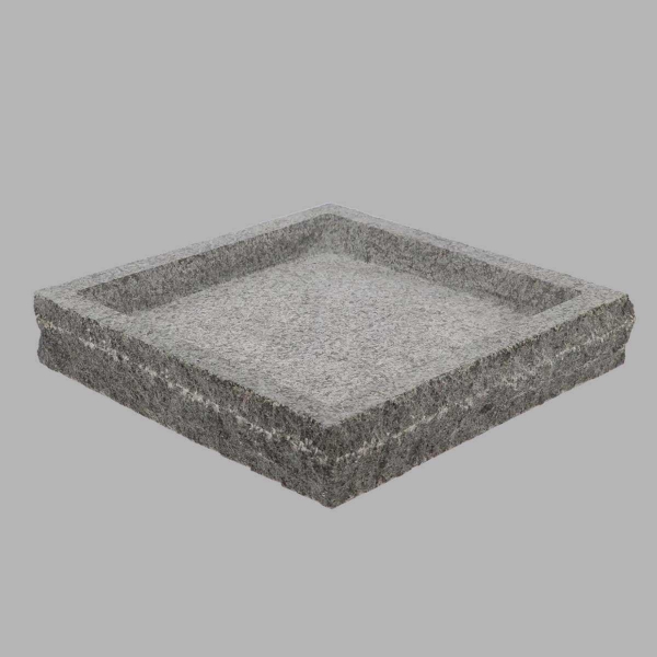 Velké originální žulové pítko do zahrady 37,2 x 37,2 x 6,4 cm