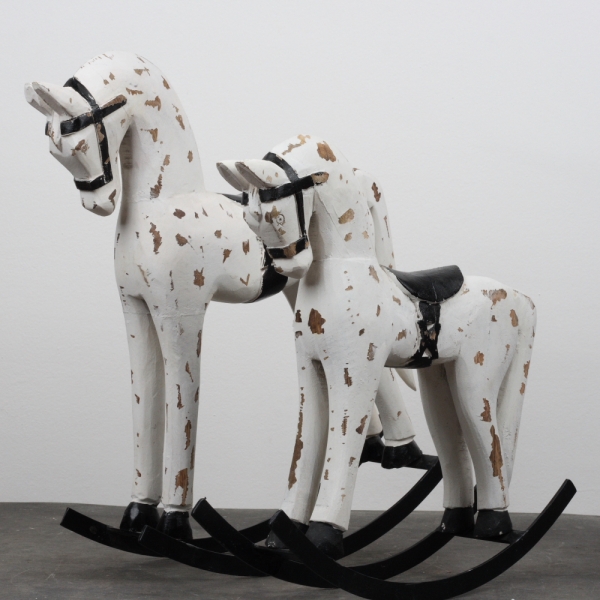 Velký dřevěný houpací kůň 54x13x52cm