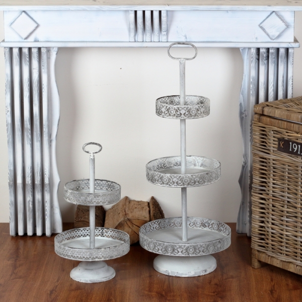 Velký etažér kovový 3 patra 88cm