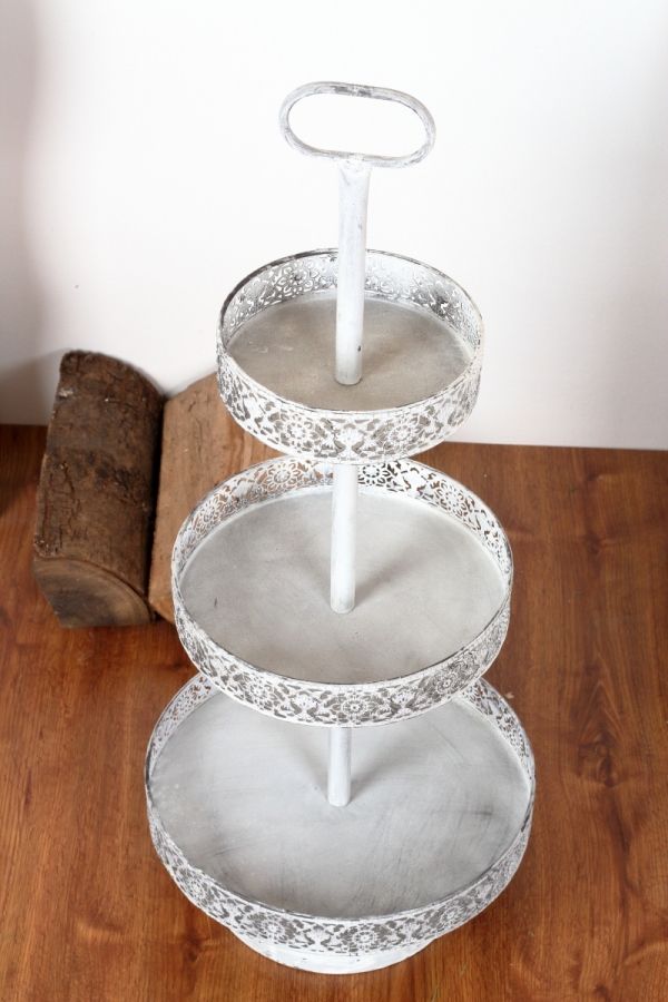 Velký etažér kovový 3 patra 88cm