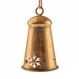 Velký kovový zvon Bellmore 19,5 cm – retro dekorace