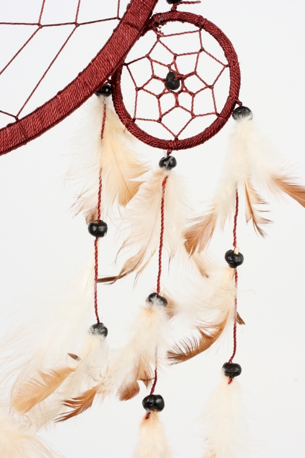 Velký lapač snů tmavě hnědý 27cm