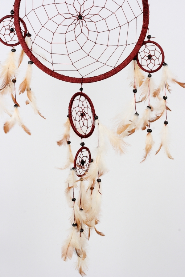 Velký lapač snů tmavě hnědý 27cm