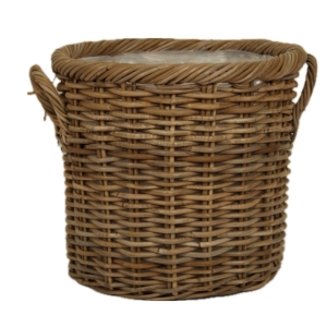 Velký proutěný květináč kulatý průměr 47cm a výška 42cm