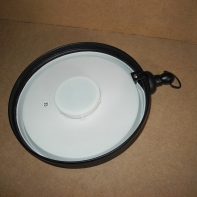 Venkovní hodiny černý kov průměr 30 cm