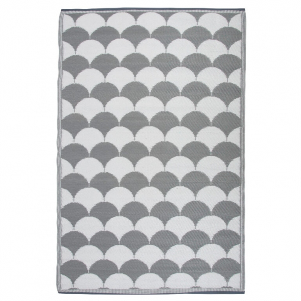 Venkovní koberec na terasu 121x180cm šedo-bílý