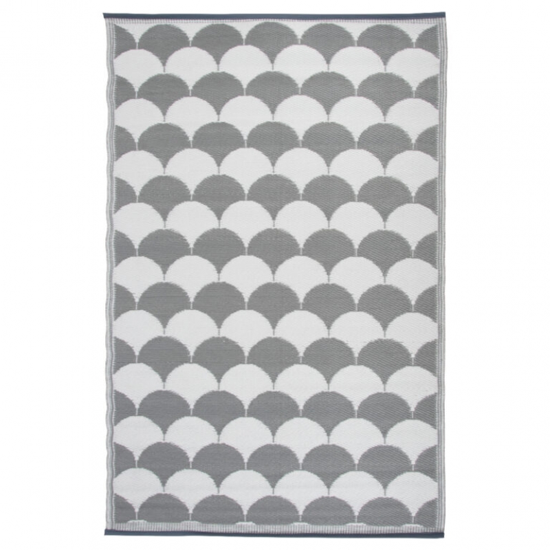 Venkovní koberec na terasu 121x180cm šedo-bílý