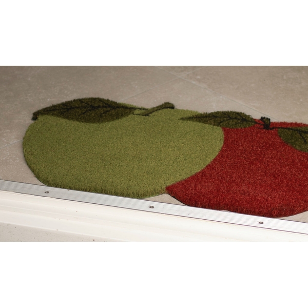 Venkovní rohožka Jablka zeleno/červená 74x42cm