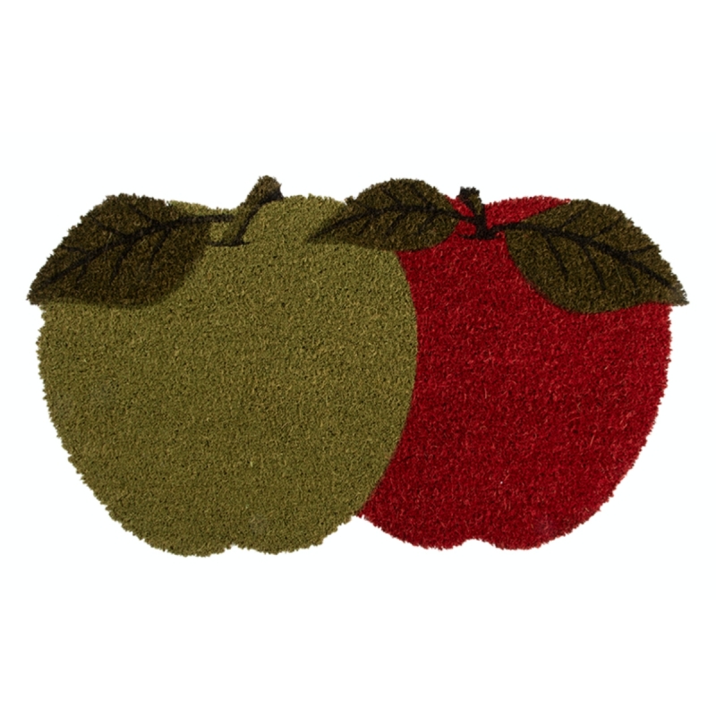 Venkovní rohožka Jablka zeleno/červená 74x42cm